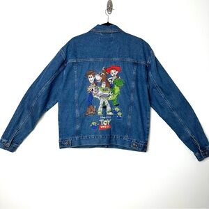 Disney Toy Story Kidcore 25th Anniversary Embroidered Boxy Fit Denim Jacket